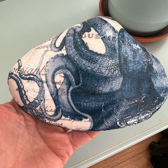 Hand Crafted Decoupage Sea Shell Ring Trinket Dish - Picture 2 of 3